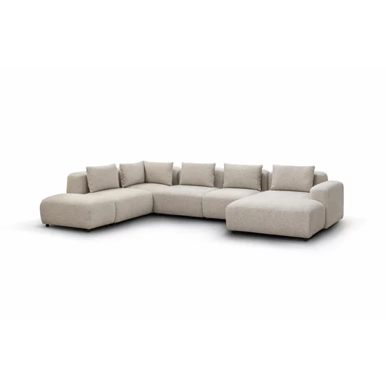Coltar Modular Rossonero Set 4,  390x218x160x70 h cm, Stofa Beige picture - 2
