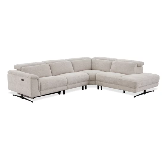 Coltar Montmarte cu Recliner Electric, 300x251 cm, Stofa Beige picture - 1