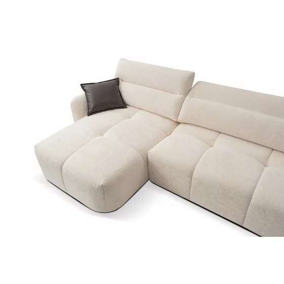 Coltar Nuti Cu Sezut Glisant Actionare Electrica, 294x170x79-95 h cm, Stofa, Beige picture - 6