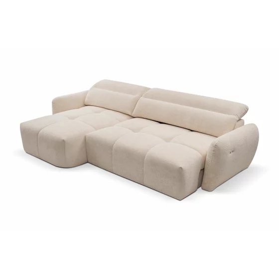 Coltar Nuti Cu Sezut Glisant Actionare Electrica, 294x170x79-95 h cm, Stofa, Beige picture - 7