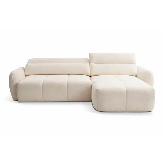 Coltar Nuti Cu Sezut Glisant Actionare Electrica, 294x170x79-95 h cm, Stofa, Beige picture - 2