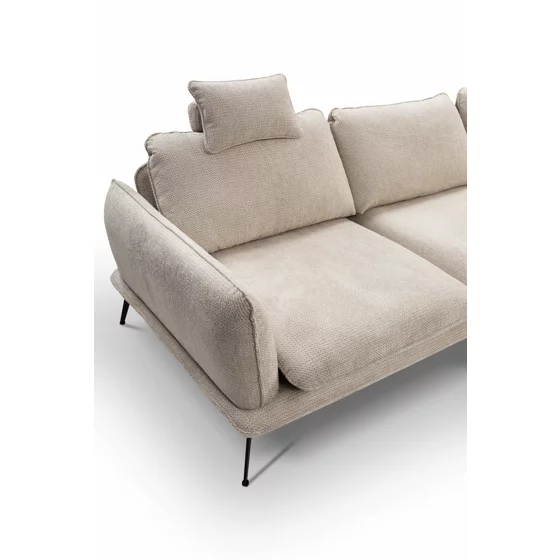 Coltar Portimao, 279x194x71-83 cm, Stofa, Beige picture - 4