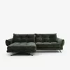 Coltar Roda cu Spatar Reglabil, 280x177x87 h cm, Stofa, Verde picture - 1