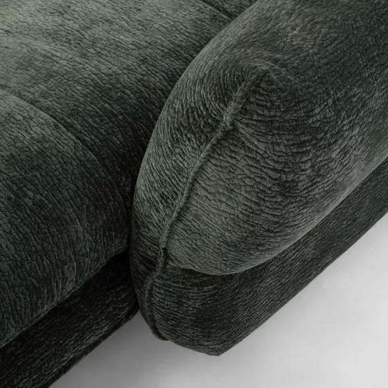 Coltar Roda cu Spatar Reglabil, 280x177x87 h cm, Stofa, Verde picture - 6