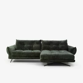 Coltar Roda cu Spatar Reglabil, 280x177x87 h cm, Stofa, Verde