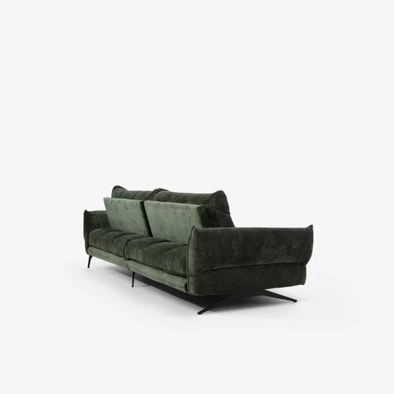 Coltar Roda cu Spatar Reglabil, 280x177x87 h cm, Stofa, Verde picture - 4
