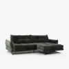 Coltar Roda cu Spatar Reglabil, 280x177x87 h cm, Stofa, Verde picture - 5