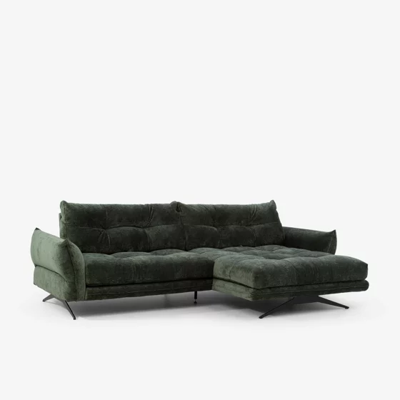 Coltar Roda cu Spatar Reglabil, 280x177x87 h cm, Stofa, Verde picture - 5