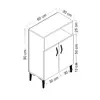 Comoda 2 Usi Dve, 60x30x90 cm- Alb/Nuc picture - 5