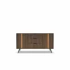 Comoda 2 Usi + 3 Sertare, Amaro, Sistem De Iluminat tip Led Inclus, 153.5x40x82.6 h cm, Pal Melaminat/MDF, Stejar Dunin picture - 1