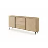 Comoda 2 Usi + 3 Sertare, Lovi 196-2D3S, 196x40.2x81.8 h cm, Front Riflaj, Natur picture - 2