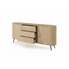 Comoda 2 Usi + 3 Sertare, Lovi 196-2D3S, 196x40.2x81.8 h cm, Front Riflaj, Natur picture - 7