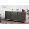 Comoda 2 Usi si 2 sertare, Cordoba,160x40.6x77 cm, Nuc/Antracit picture - 2