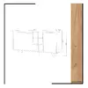 Comoda 3 Usi Seria, 140x40x86 cm - Stejar/Alb picture - 5