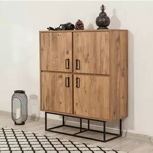 Comoda 4 Usi Quantum Solo, 93x36x115 cm, Pin Atlantic