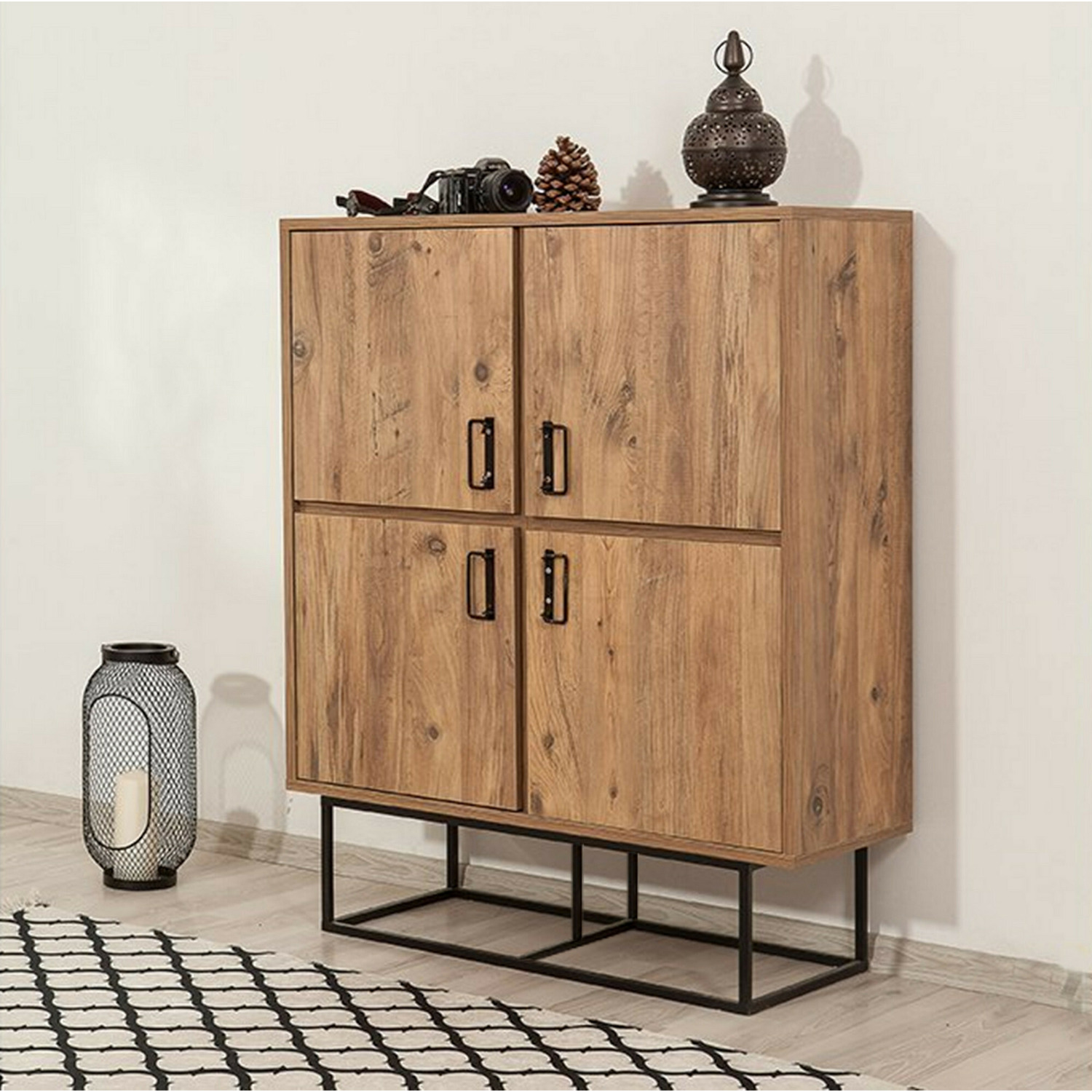 Comoda 4 usi quantum solo, 93x36x115 cm, pin atlantic