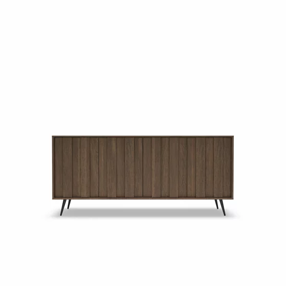 Comoda Amaro 4 Usi, Sistem de Iluminat tip Led Inclus, 183.3x40x82.6 h cm, Pal Melaminat/MDF, Stejar Dunin picture - 6