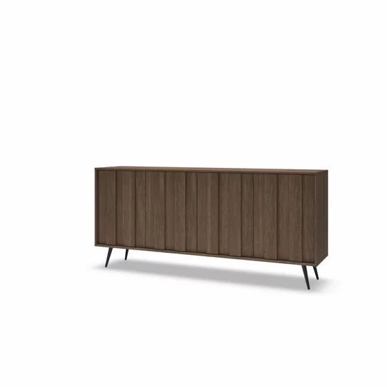 Comoda Amaro 4 Usi, Sistem de Iluminat tip Led Inclus, 183.3x40x82.6 h cm, Pal Melaminat/MDF, Stejar Dunin picture - 7