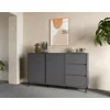 Comoda Avenale AVEK01, 2 Usi + 3 Sertare, 157.8x40x91.6 h cm, Pal Melaminat/MDF, Antracit picture - 1
