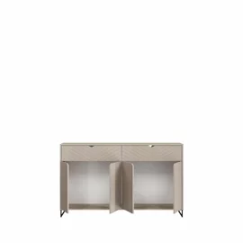 Comoda Caseres TYP40, 4 Usi + 2 Sertare,  157x38x93 h cm, Pal Melaminat/MDF, Casmir