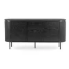 Comoda Cu 3 Usi Bardiani, 160x40x76 cm, MDF, Negru picture - 5