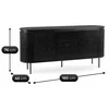 Comoda Cu 3 Usi Bardiani, 160x40x76 cm, MDF, Negru picture - 7