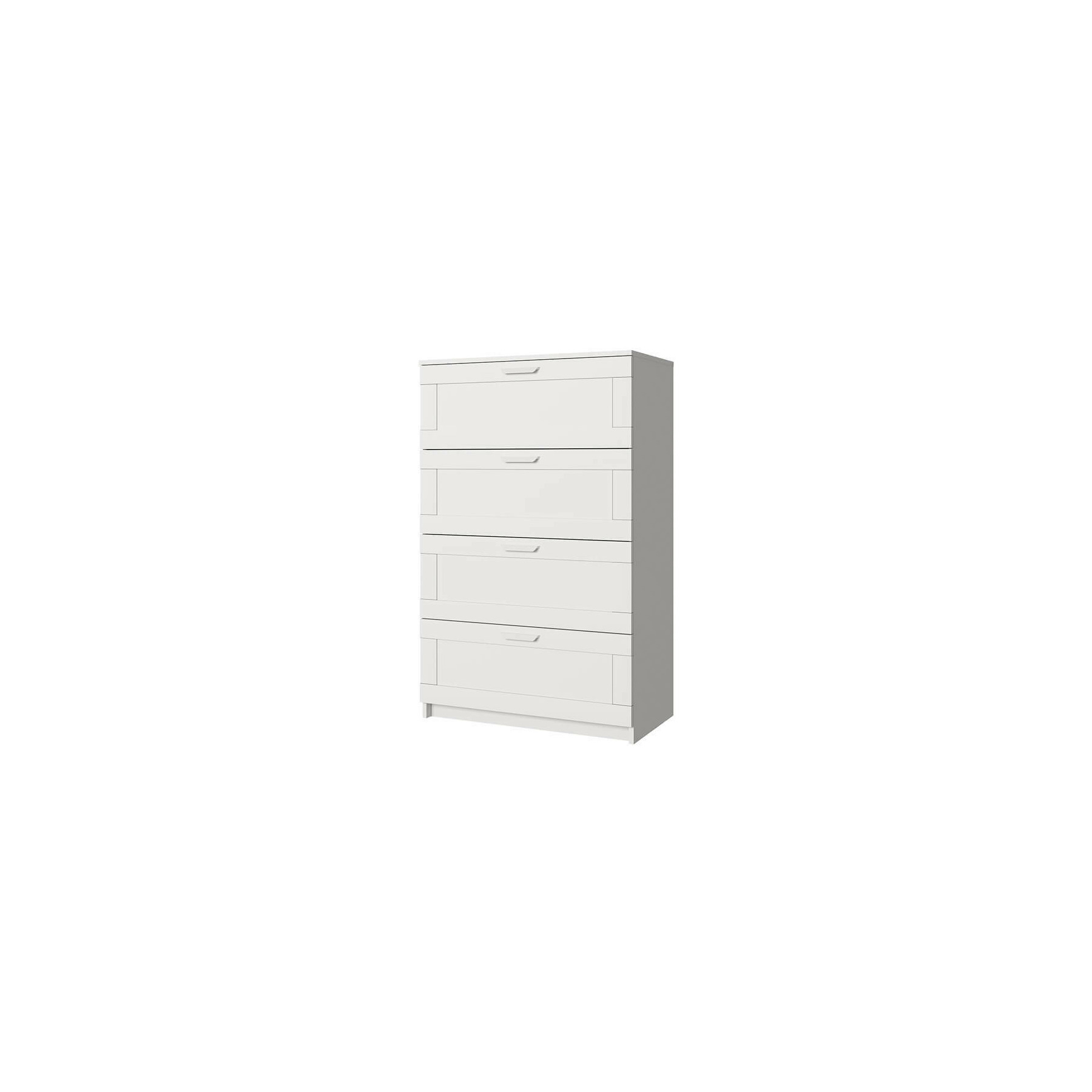 Comoda cu 4 sertare skagen 4s/78, 78x42.2x124 cm, alb mat