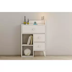Comoda cu Sertare Star, 64x40.3x94.6 cm - Alba