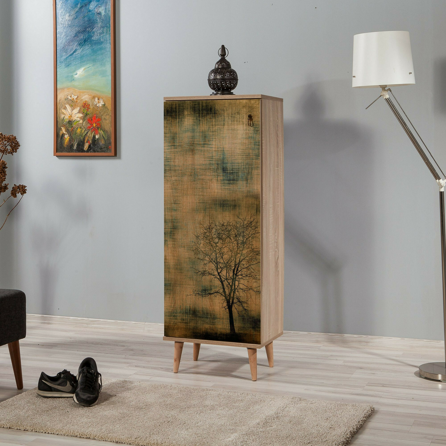 Comoda filinta - 729, 50x38x135 cm, stejar sonoma
