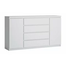Comoda Fribo FRIK02, 2 Usi + 4 Sertare, 165.4x40x92.9 h cm, Pal Melaminat, Alb Alpin