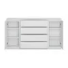 Comoda Fribo FRIK02, 2 Usi + 4 Sertare, 165.4x40x92.9 h cm, Pal Melaminat, Alb Alpin picture - 2