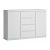 Comoda Fribo FRIK03, 2 Usi + 4 Sertare, 135.4x40x92.9 h cm, Pal Melaminat, Alb Alpin picture - 1