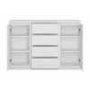 Comoda Fribo FRIK03, 2 Usi + 4 Sertare, 135.4x40x92.9 h cm, Pal Melaminat, Alb Alpin picture - 2