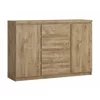 Comoda Fribo FRIK03, 2 Usi + 4 Sertare, 135.4x40x92.9 h cm, Pal Melaminat, Stejar Ribbeck Auriu picture - 2