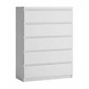 Comoda Fribo FRIK06 cu 5 Sertare, 82.8x40x113.9 h cm, Pal Melaminat, Alb Alpin picture - 1