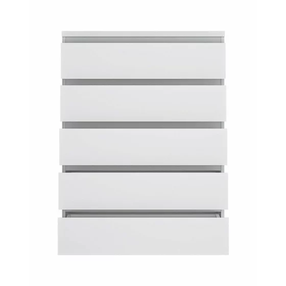 Comoda Fribo FRIK06 cu 5 Sertare, 82.8x40x113.9 h cm, Pal Melaminat, Alb Alpin picture - 2