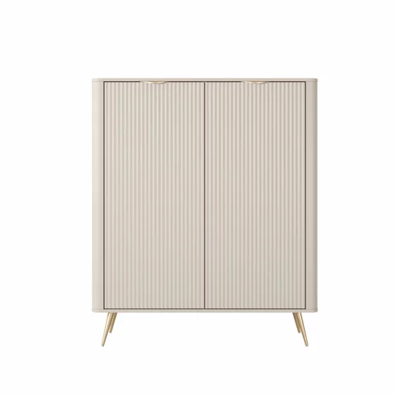 Comoda Lante 2 Usi, 113.2x38x134.1 cm, MDF, Beige picture - 2