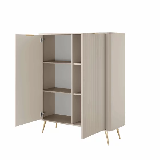 Comoda Lante 2 Usi, 113.2x38x134.1 cm, MDF, Beige picture - 5