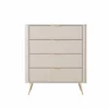 Comoda Lante 4 Sertare, 88.2x38x101.2 cm, MDF, Beige picture - 2