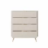 Comoda Lante 4 Sertare, 88.2x38x101.2 cm, MDF, Beige picture - 3
