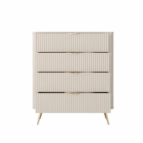Comoda Lante 4 Sertare, 88.2x38x101.2 cm, MDF, Beige picture - 3
