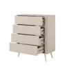 Comoda Lante 4 Sertare, 88.2x38x101.2 cm, MDF, Beige picture - 5