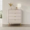 Comoda Lante 4 Sertare, 88.2x38x101.2 cm, MDF, Beige picture - 1
