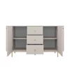 Comoda Ovalio 2 Usi si 3 Sertare, TYP 823,  164.6x42.3x85.4 h cm, Pal Melaminat/MDF, Beige Nisip picture - 4