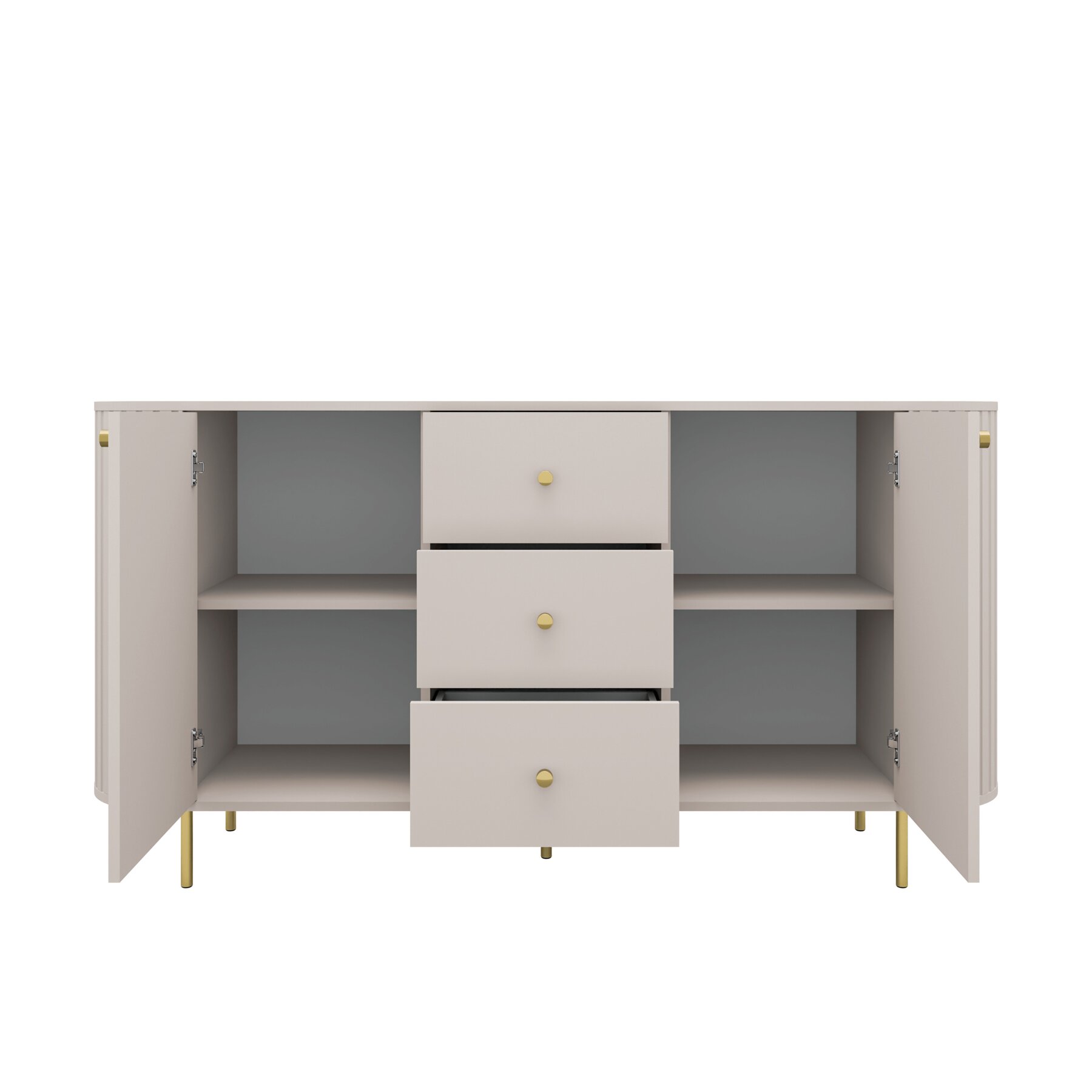 Comoda Ovalio 2 Usi si 3 Sertare, TYP 823, 164.6x42.3x85.4 h cm