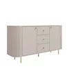 Comoda Ovalio 2 Usi si 3 Sertare, TYP 823,  164.6x42.3x85.4 h cm, Pal Melaminat/MDF, Beige Nisip picture - 3