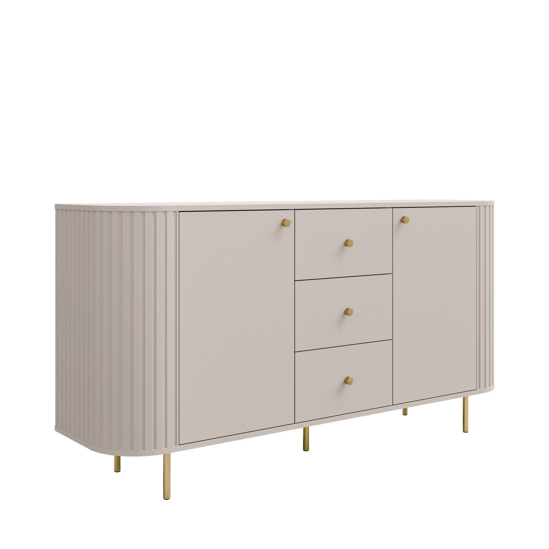 Comoda Ovalio 2 Usi si 3 Sertare, TYP 823, 164.6x42.3x85.4 h cm