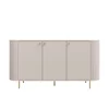 Comoda Ovalio 3 Usi, TYP 830,  164.6x42.3x85.4 h cm, Pal Melaminat/MDF, Beige Nisip picture - 2