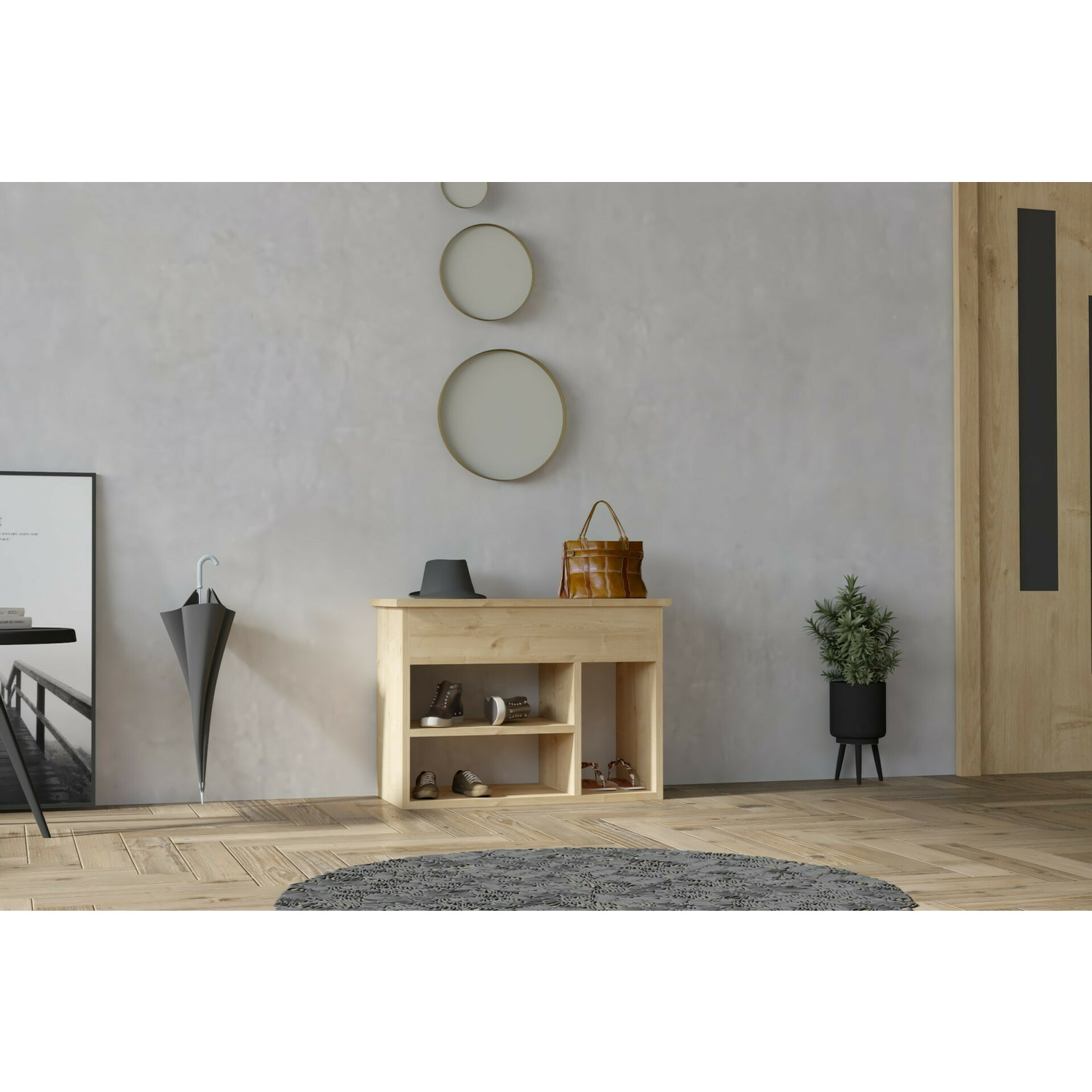 Comoda pantofi furnas, 70x31x50 cm - stejar