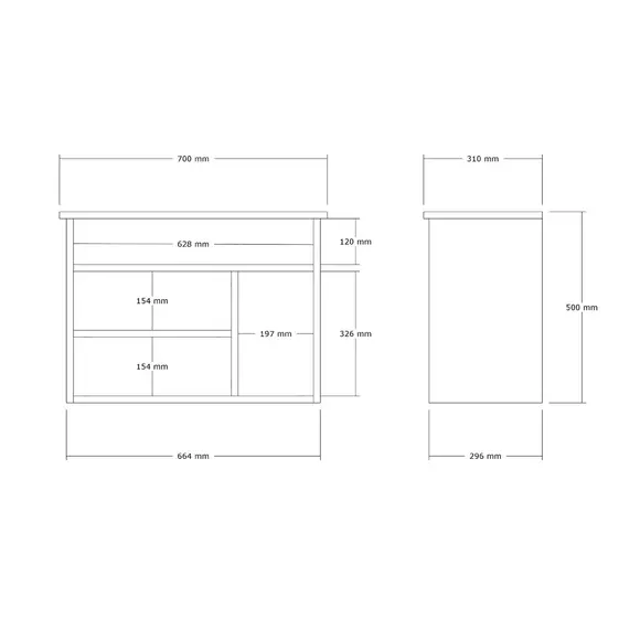 Comoda Pantofi Furnas, 70x31x50 cm - Stejar picture - 5